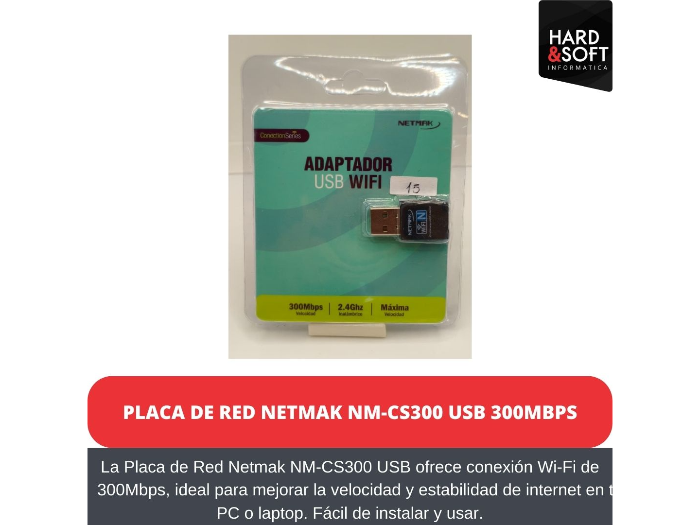 placa de red netmak nm-cs300 usb 300mbps
