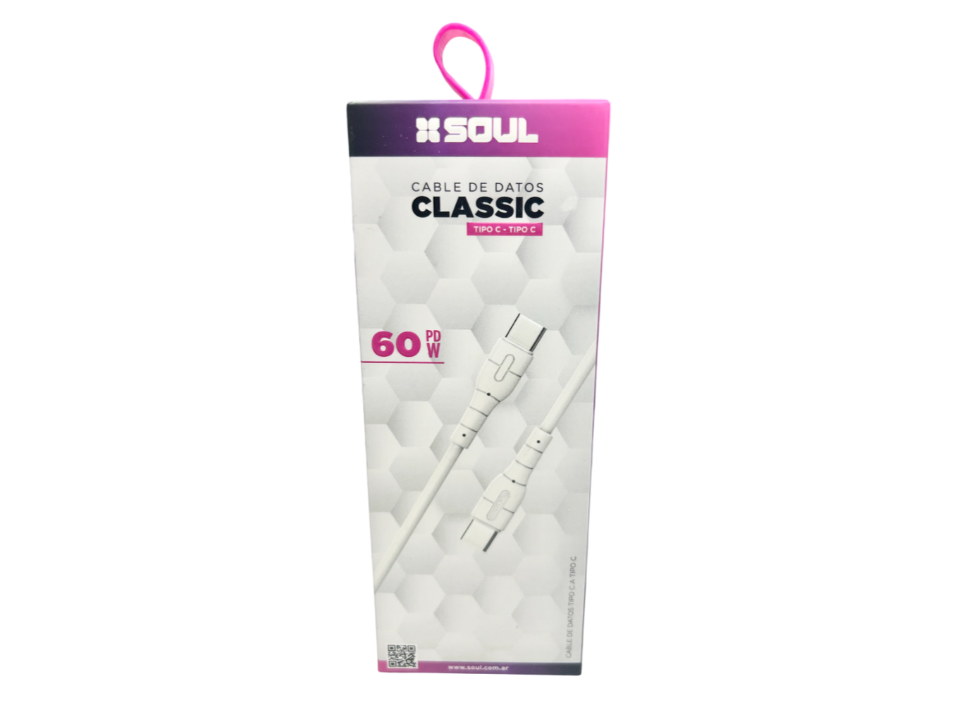 CABLE DE DATOS SOUL CLASSIC USB-PD60TT TC-TC