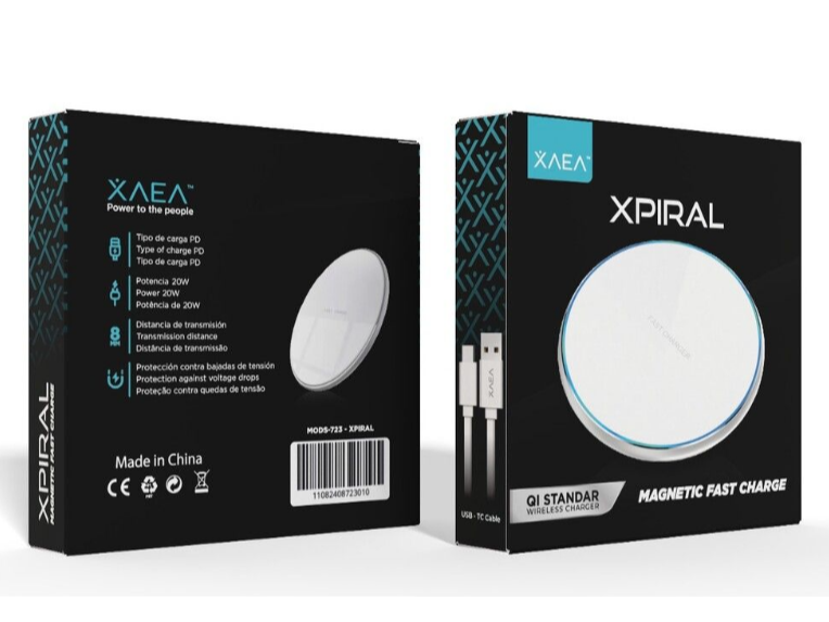 CARGADOR WIRELESS MODS-723 XPIRAL – XAEA – BLANCO