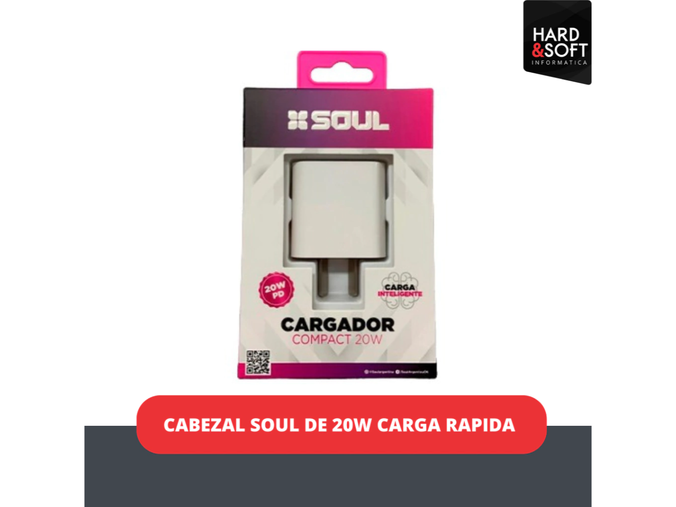 CABEZAL SOUL DE 20W CARGA RAPIDA S/CABLE