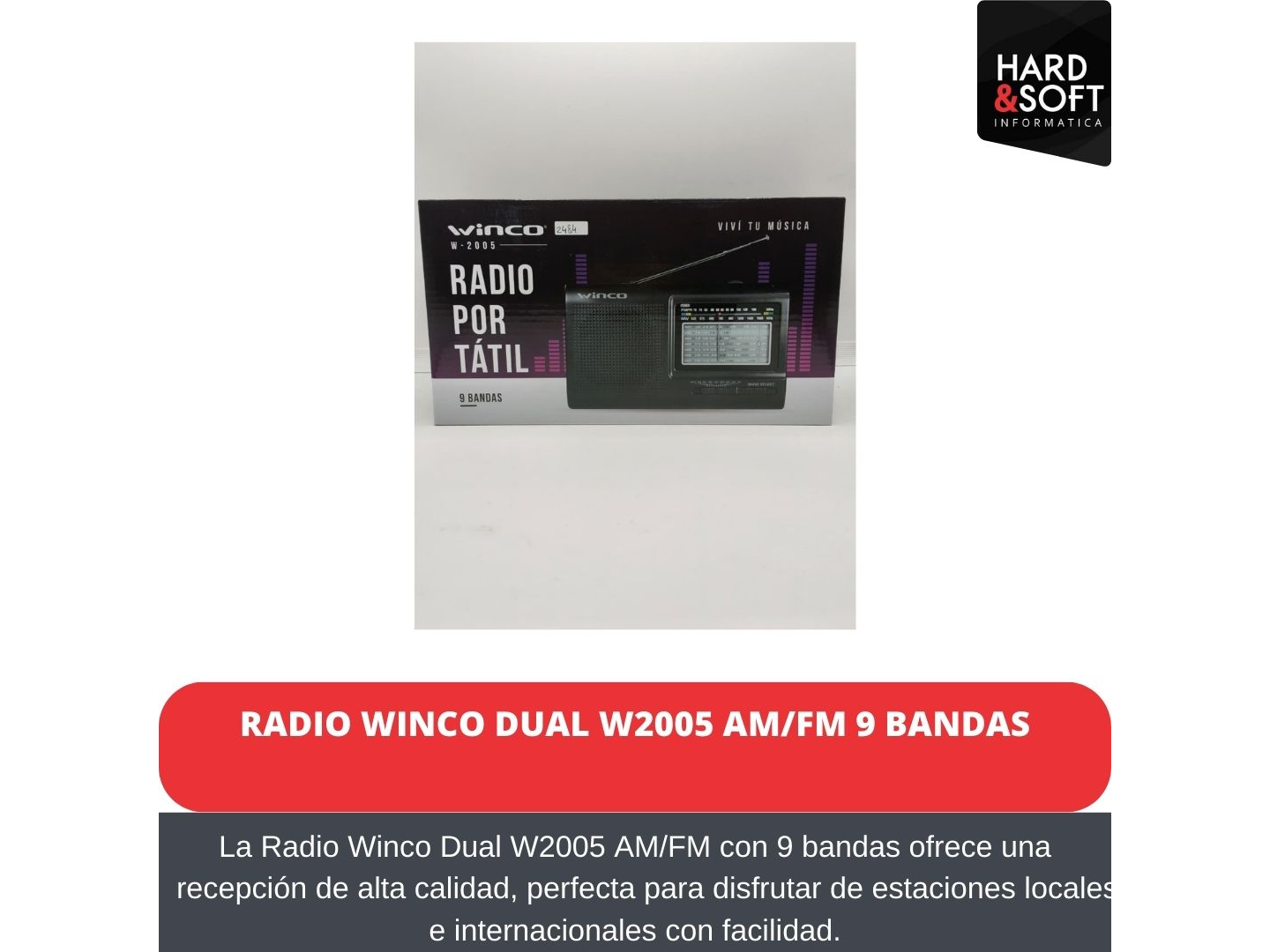 RADIO WINCO DUAL W2005 AM/FM 9 BANDAS