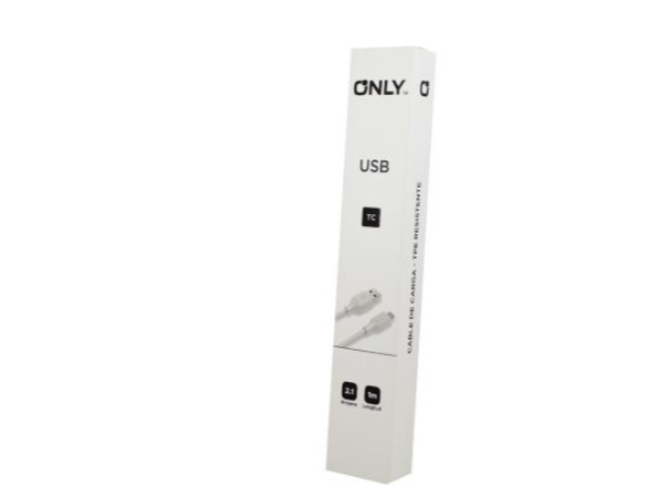 CABLE USB MOD 123 – ONLY – TC – BLANCO