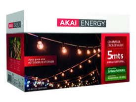 GUIRNALDAS DE PORTALAMPARAS AKAI (9000) E27 X5 MTS
