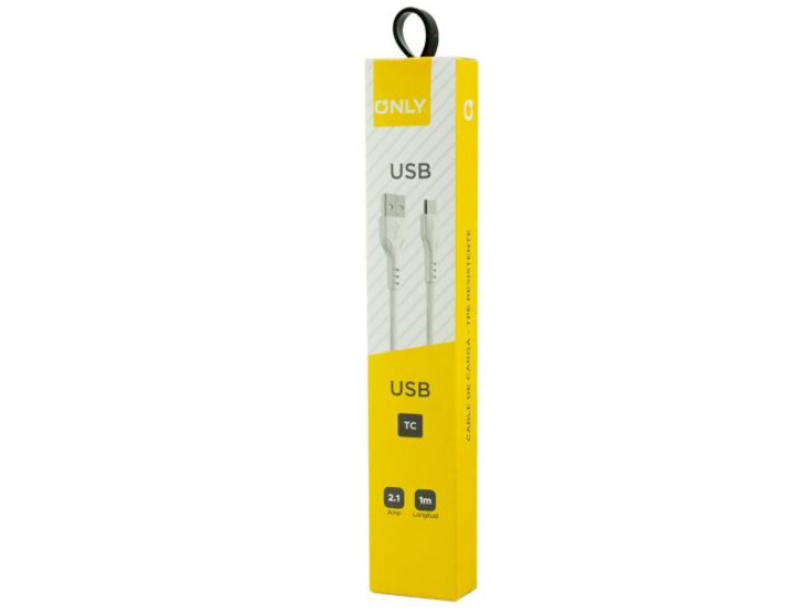 CABLE USB MOD 125 ECO CLASSIC – ONLY – V8 – BLANCO