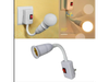 Adaptador Enchufe Flexible A Portalámparas Con Interruptor Blanco