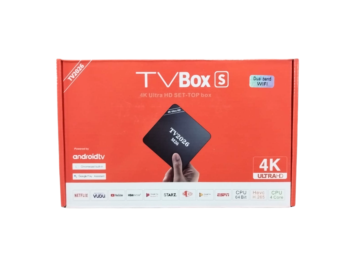 TV BOX S2026 CAJA ROJA ANDROID 15 DOBLE BANDA 8GB/128GB