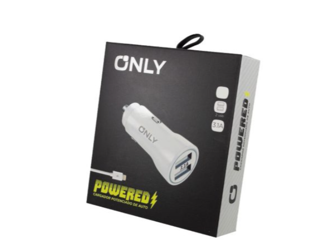 CARGADOR 12V POTENCIADO MOD 37 – ONLY – POWERED -TIPO C – BLANCO