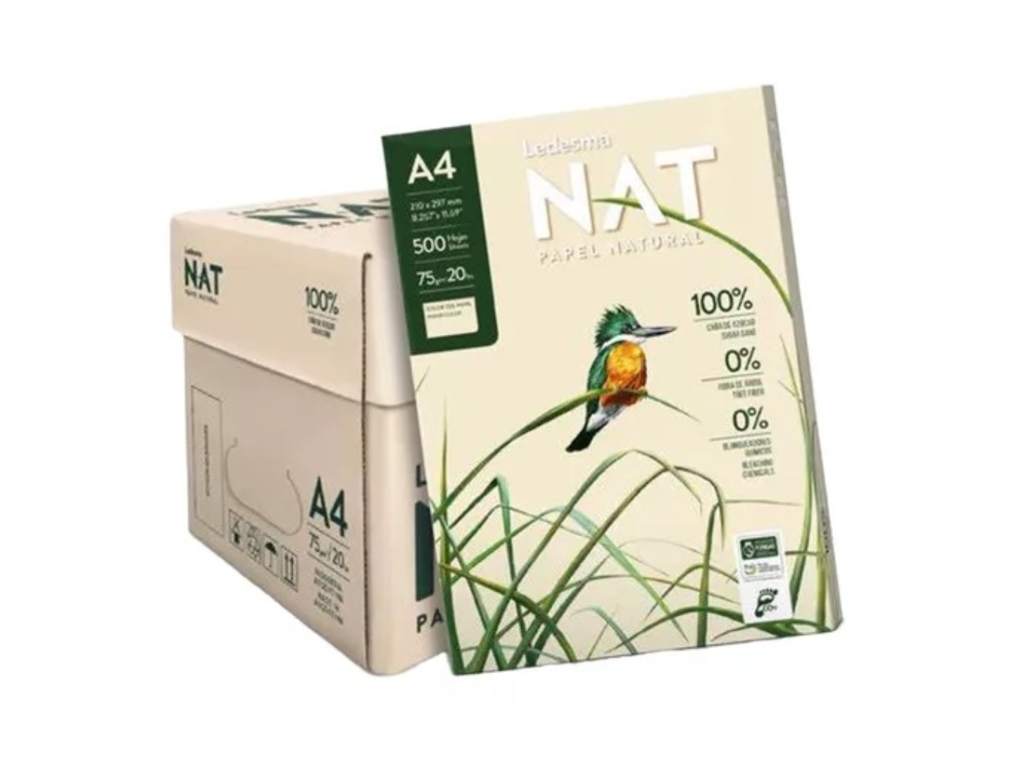 RESMA NAT A4 75 GRS LEDESMA PAPEL NATURAL 500 HOJAS