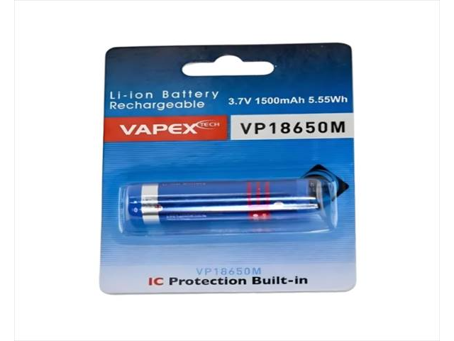 PILA VAPEX 18650M 3.7V 1500 mAh RECARGABLE