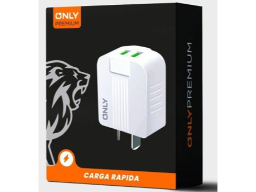 CARGADOR 220V MODO-006 – 2USB – ONLY – NEGRO V8