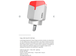 Carg. 220v Soul X3 3.4A Fast