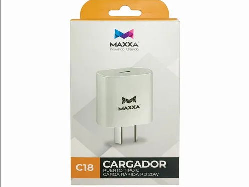 Cargador Maxxa c18 con puerto tipo c