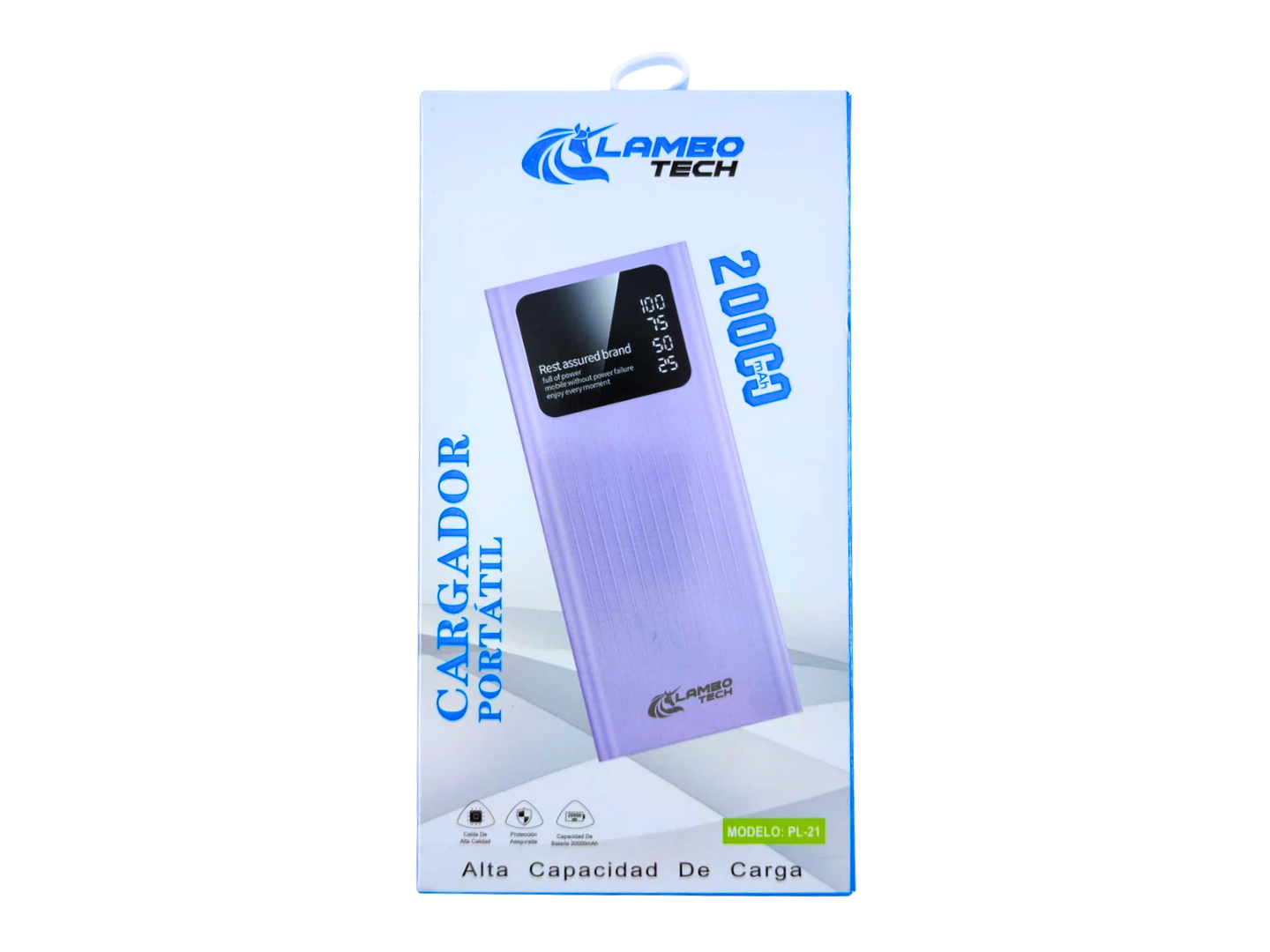 CARGADOR PORTATIL LAMBO TECH PL21 20000MAH