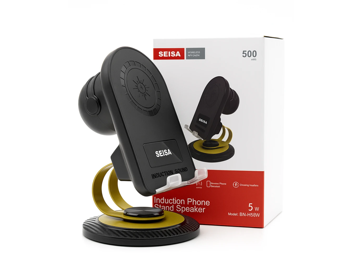 BASE SOPORTE PARA CELULAR BN-H58/68 C/PARLANTE BLUETOOTH /INDUCCION/CARGA INALAMBRICA