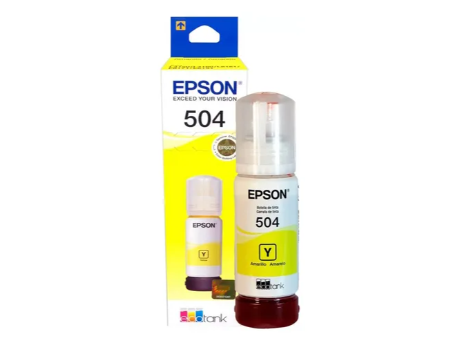 BOTELLA DE TINTA EPSON 504 AMARRILLO