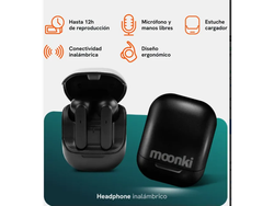 AURICULAR MOONKI SOUND MH-TWS33 NEGRO BT 5.0