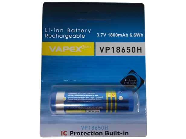 Pila vapex 18650h 37v 1800mAh recargable