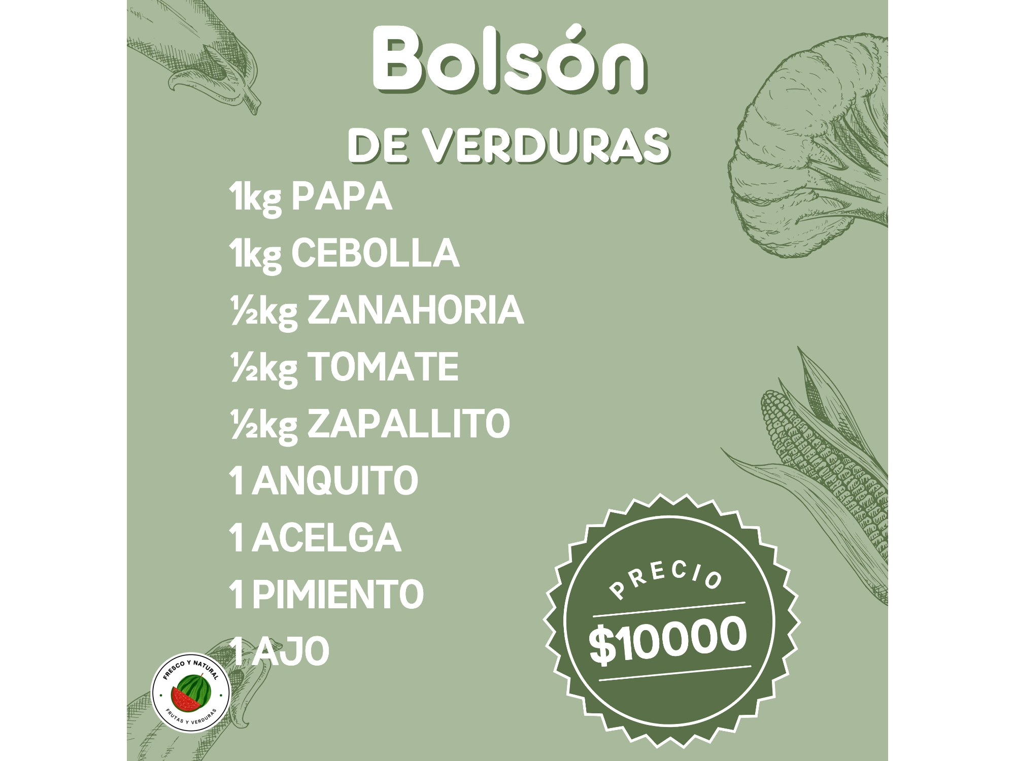 Bolson verduras