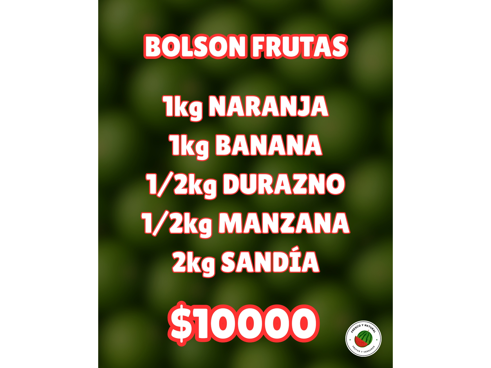 Bolson frutas