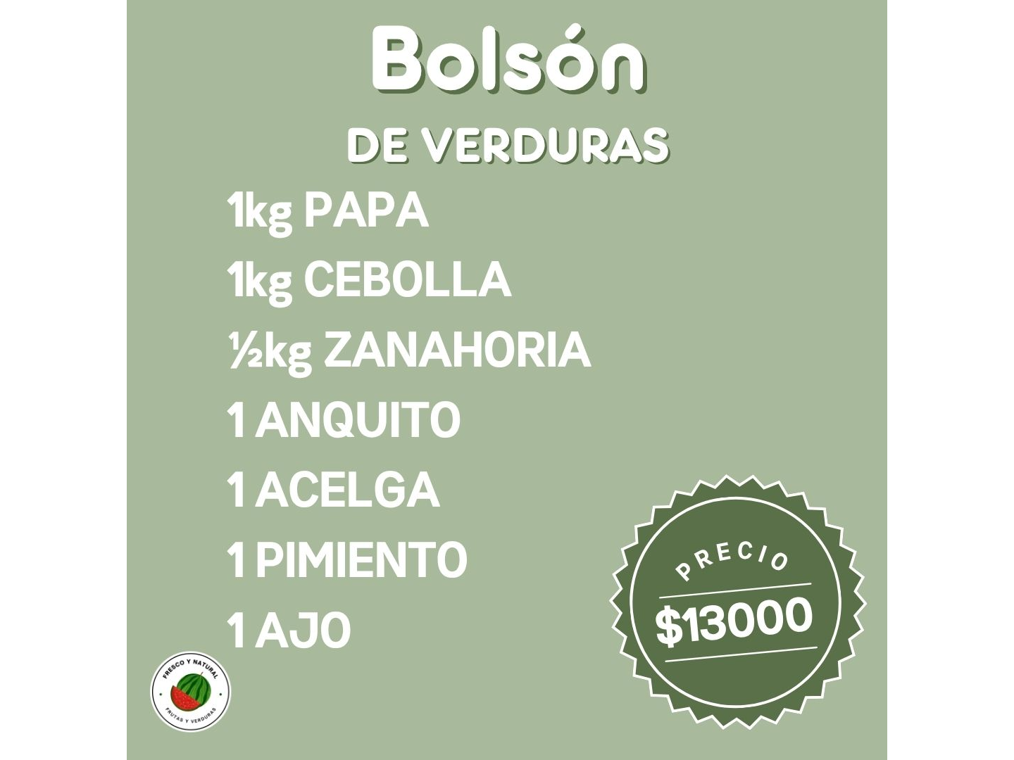 Bolson verduras
