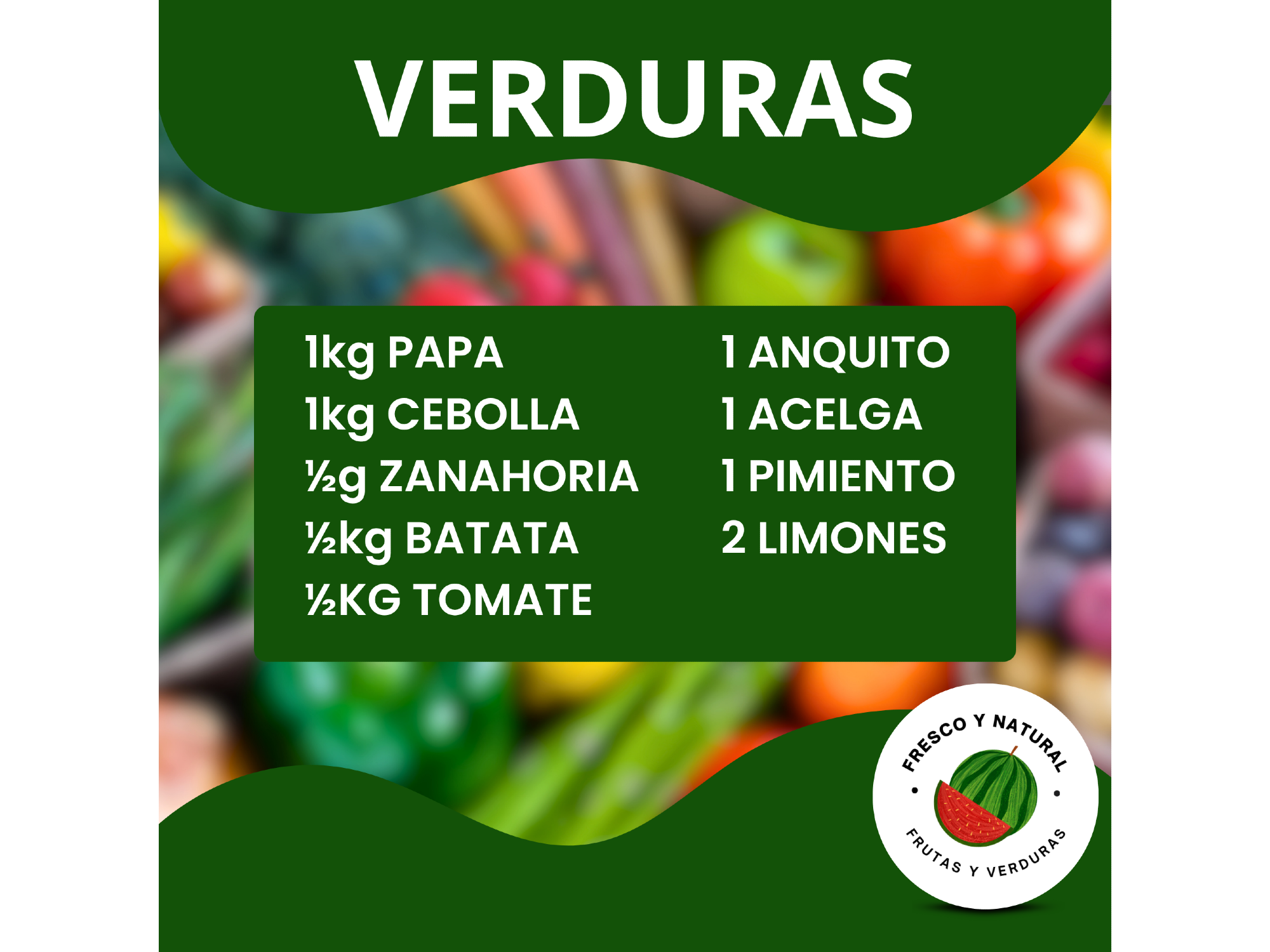 Bolson verduras