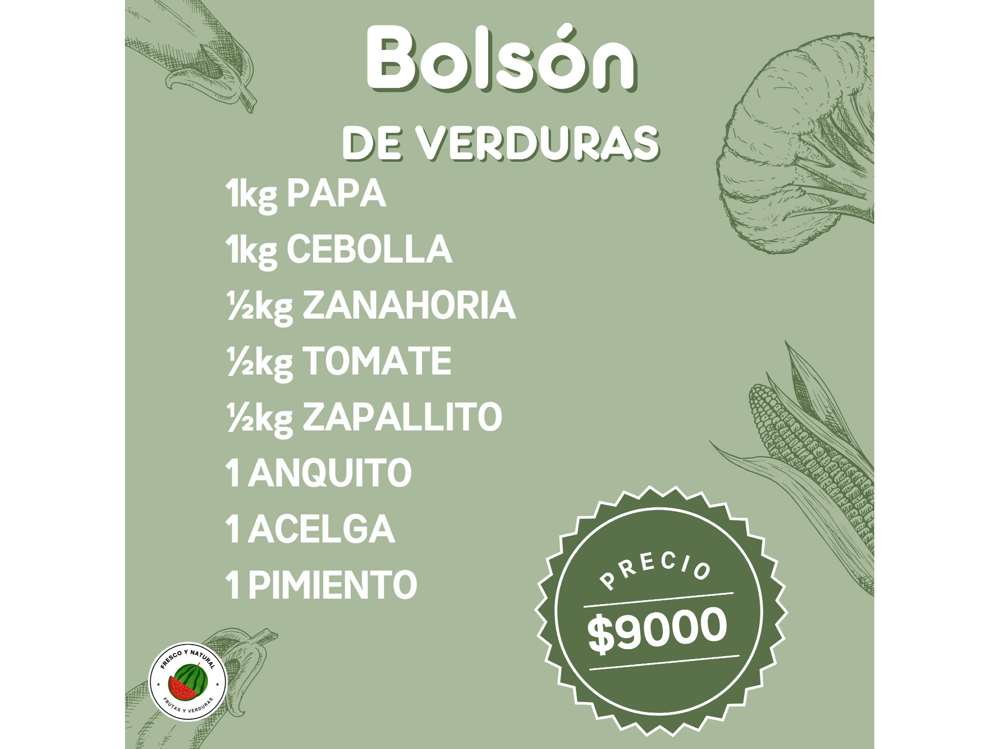 Bolson verduras