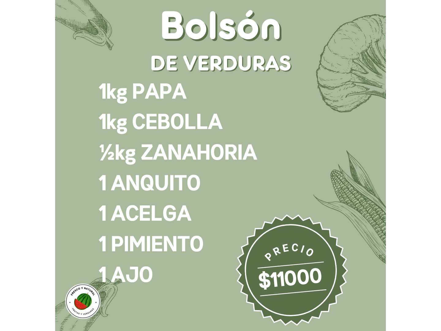 Bolson verduras