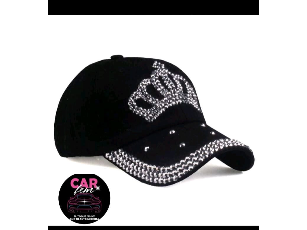 GORRA NEGRA CON BRILLOS