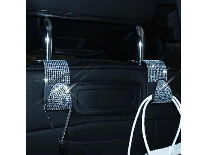 JUEGO GANCHOS BRILLOS PLATEADOS