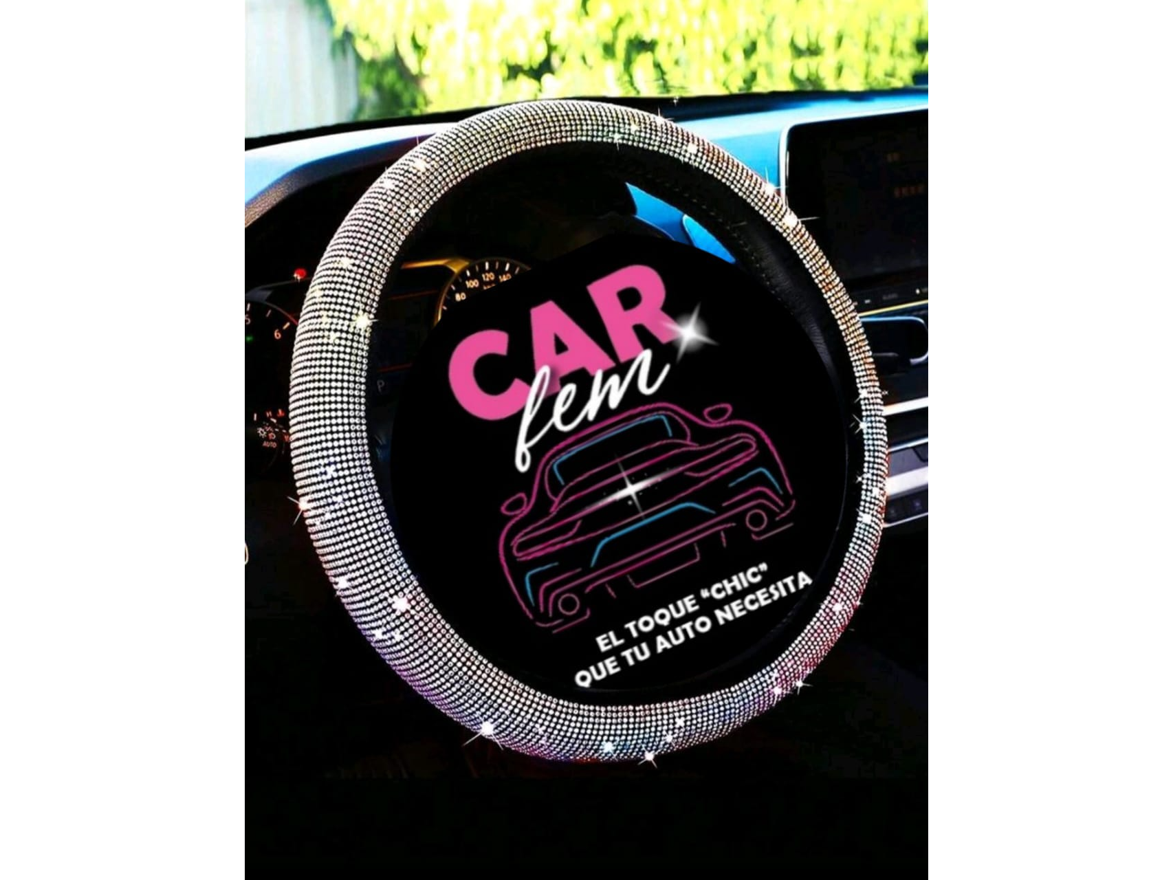 CUBRE VOLANTE BRILLOS TORNASOLADOS