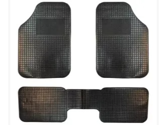 JUEGO ALFOMBRAS GOMA NEGRA