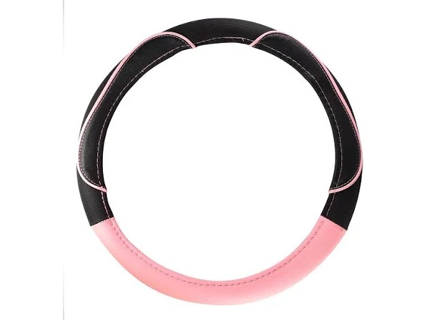 CUBRE VOLANTE ROSA CON NEGRO