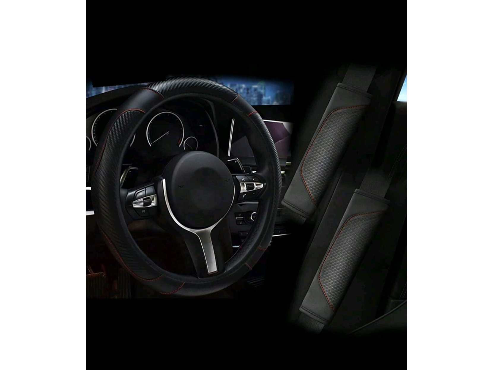 CUBRE VOLANTE NEGRO CON GRIS