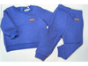 Conjunto friza azul liso talle 3 meses