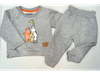 Conjunto gris animalitos talle 9 meses