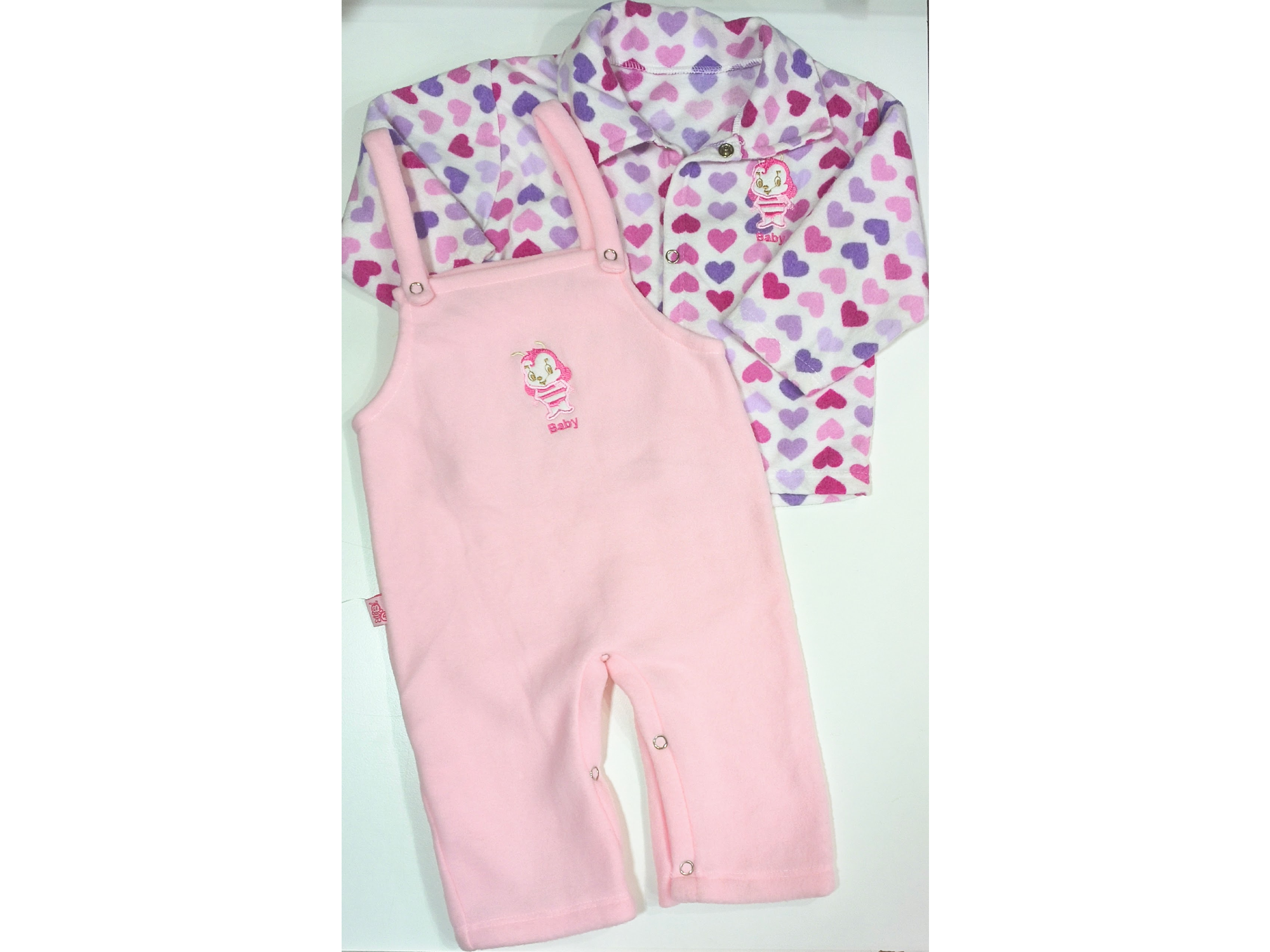 Duo chaqueta y enterito polar talle 6 meses
