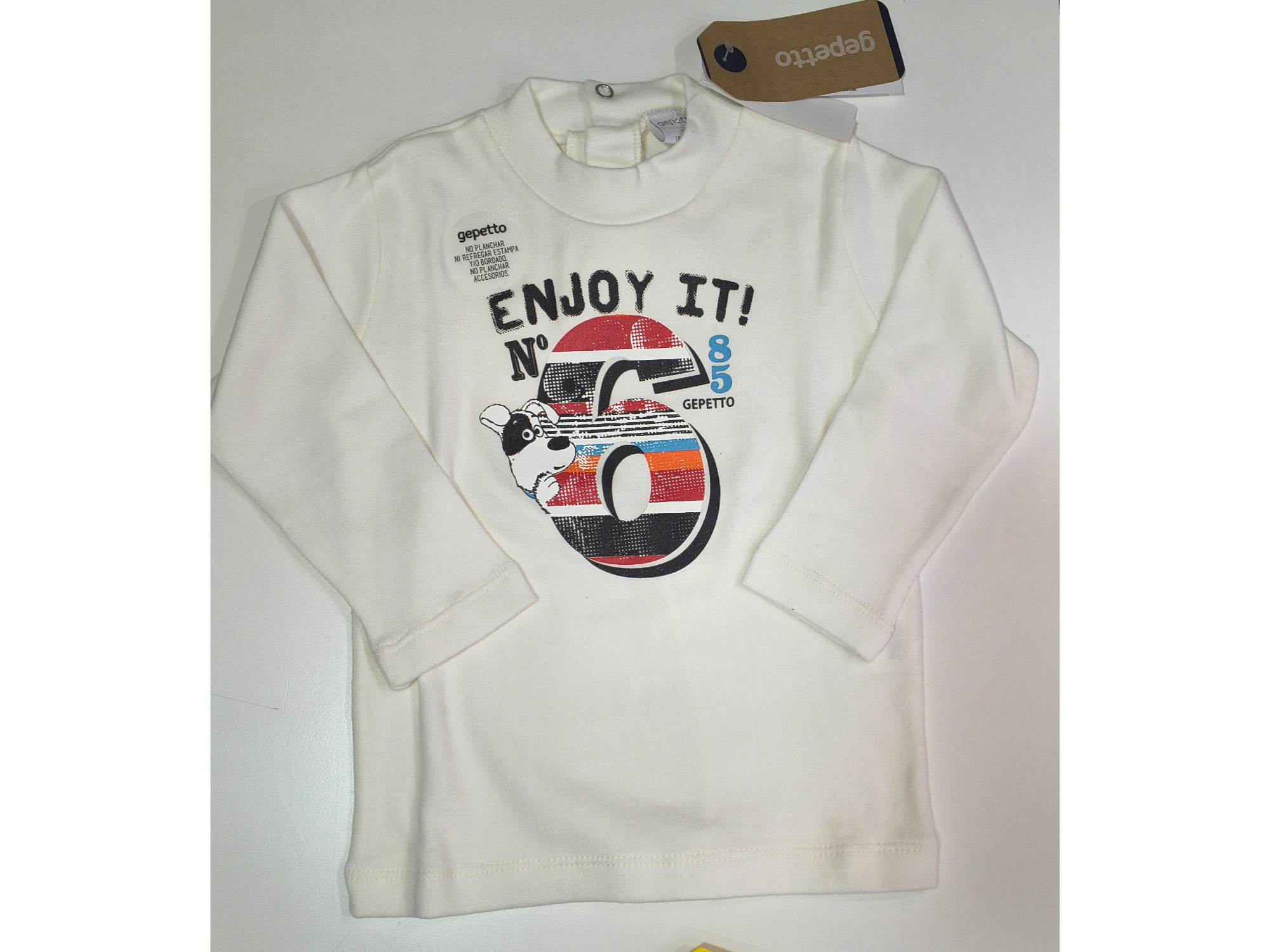 Polera algodón Gepetto talle 2 años