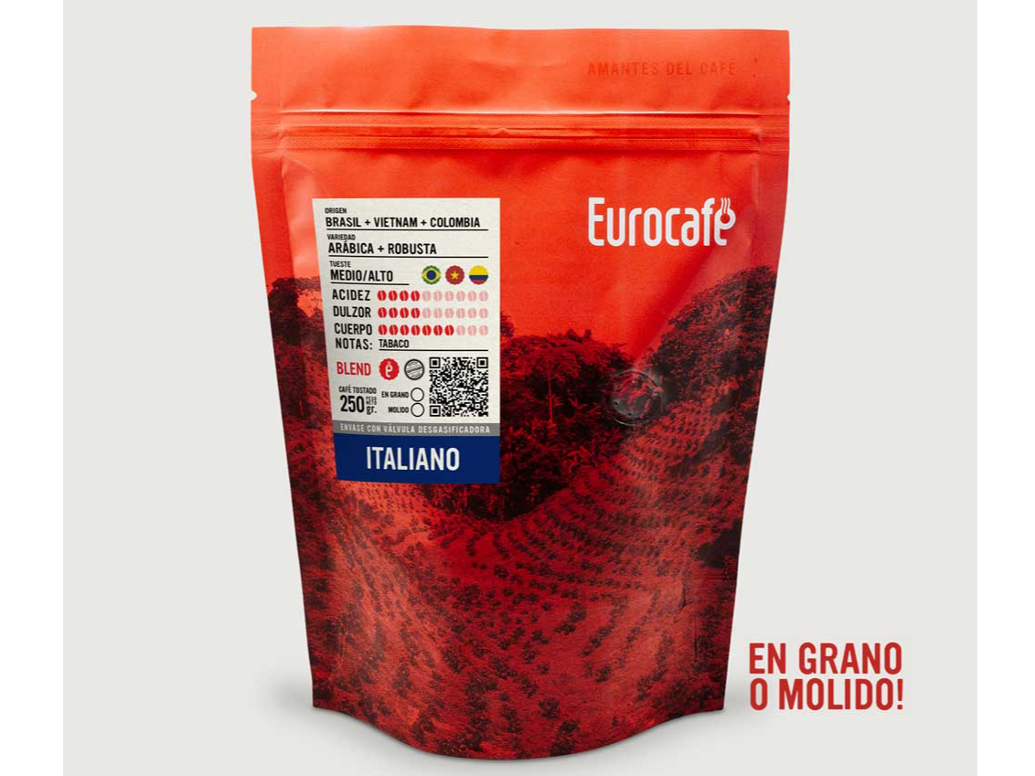 Café Tostado Natural Molido Italiano