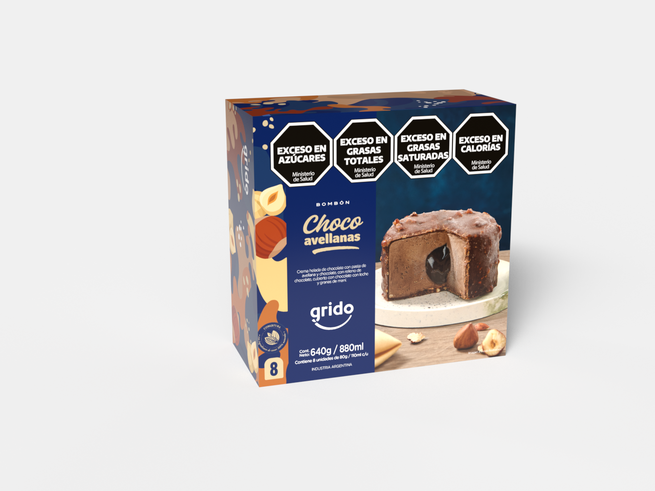 Caja Bombón Choco Avellanas x 8