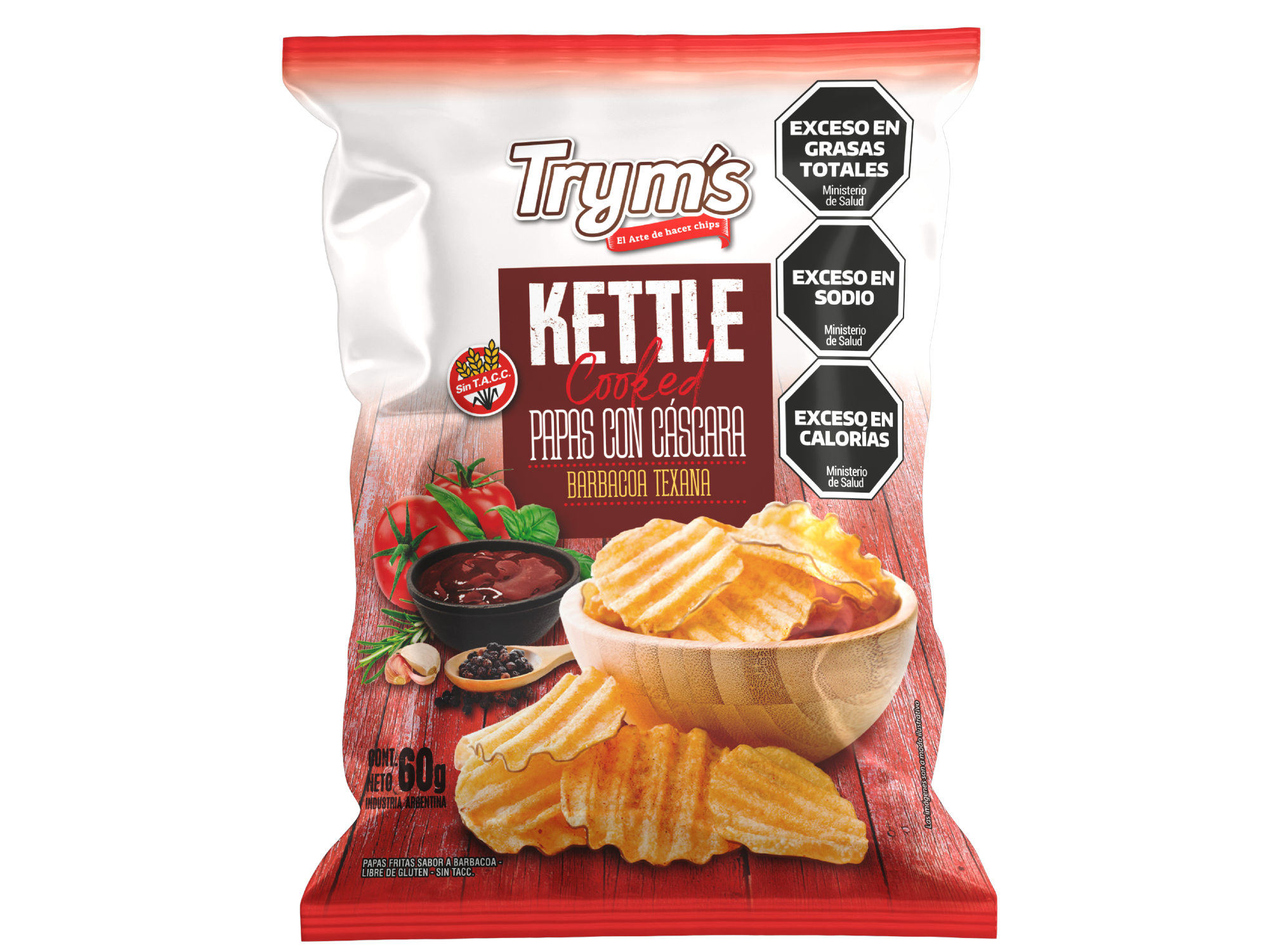 PAPAS KETTLE BARBACOA TEXANA x 60 g