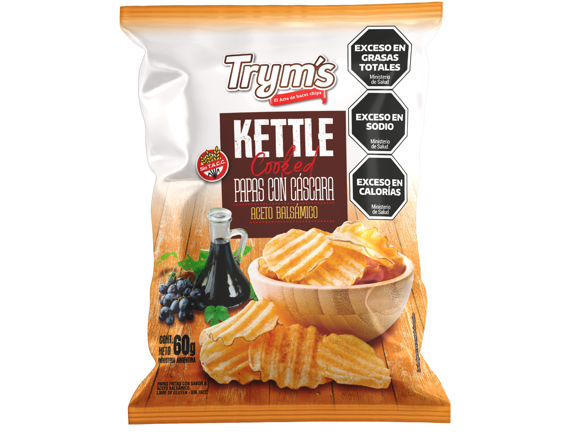 PAPAS KETTLE ACETO BALSÁMICO x 60 g