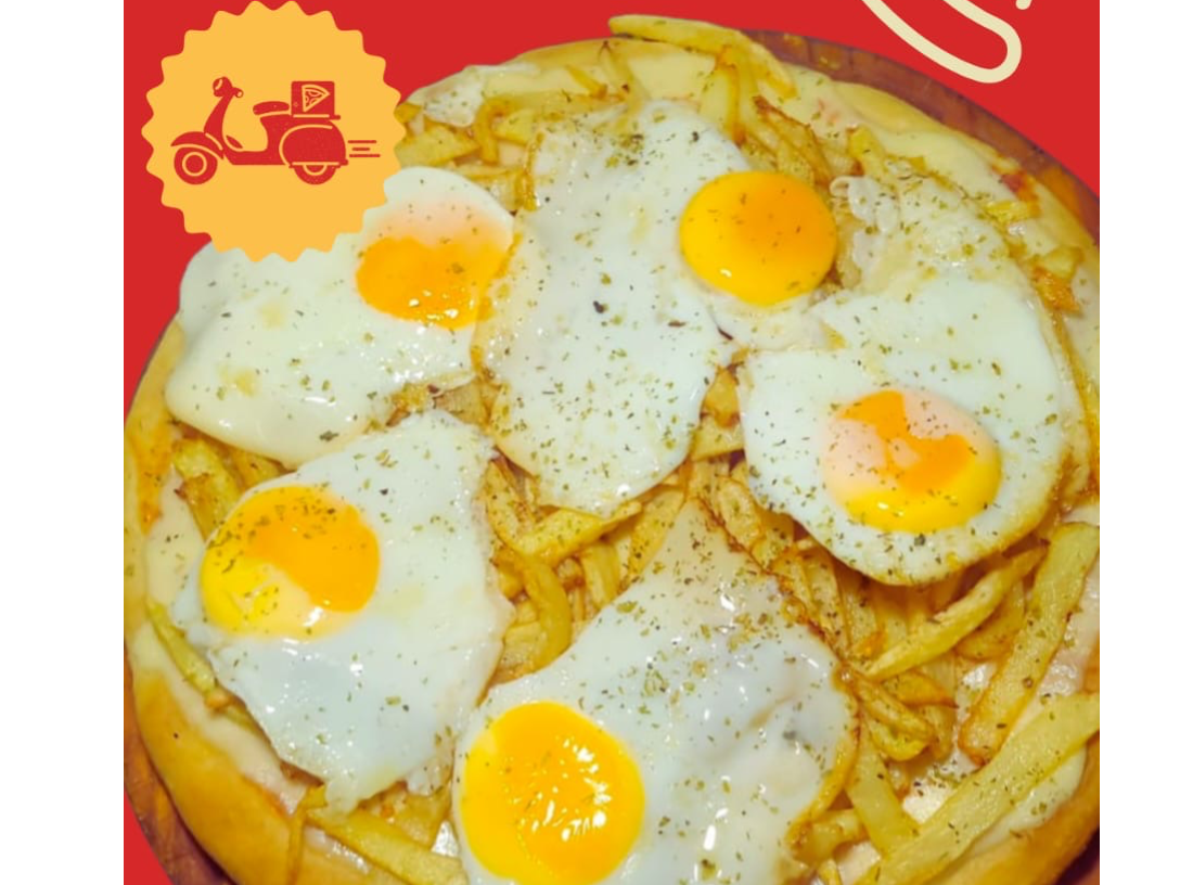 Papas fritas y huevo frito
