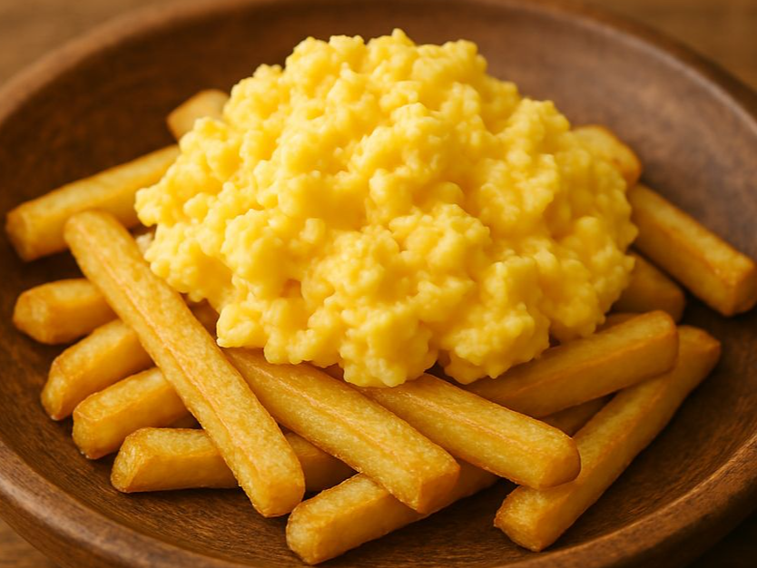 PORCION DE PAPAS CON HUEVO