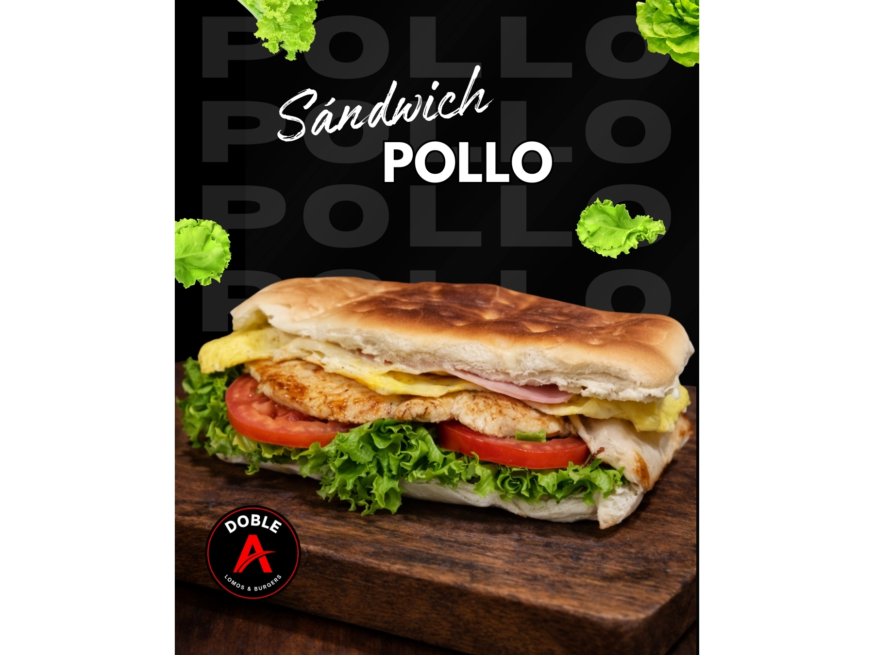 SANDWICH POLLO de Doble A Lomos - Almafuerte