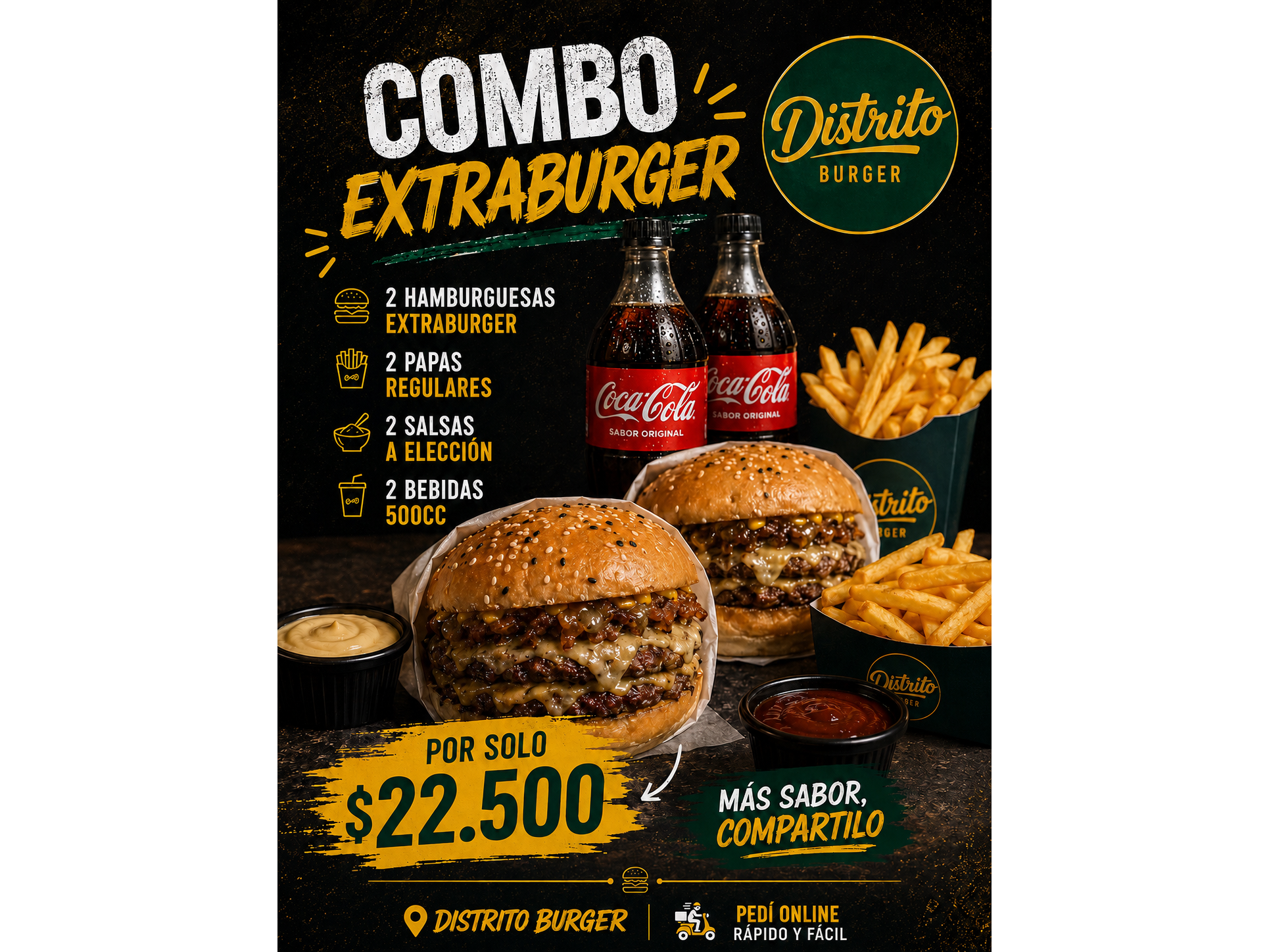 COMBO EXTRABURGER X2
