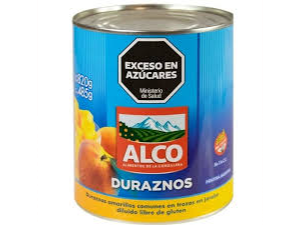 DURAZNO LATA ALCO x 820g