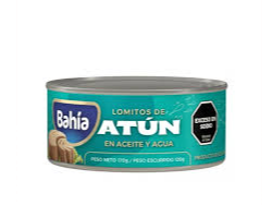 LOMITOS DE ATUN EN ACEITE Y AGUA BAHIA x 170g