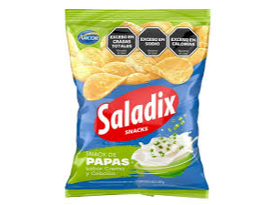 PAPAS FRITAS SALADIX CREMA Y CEBOLLA x 72gr