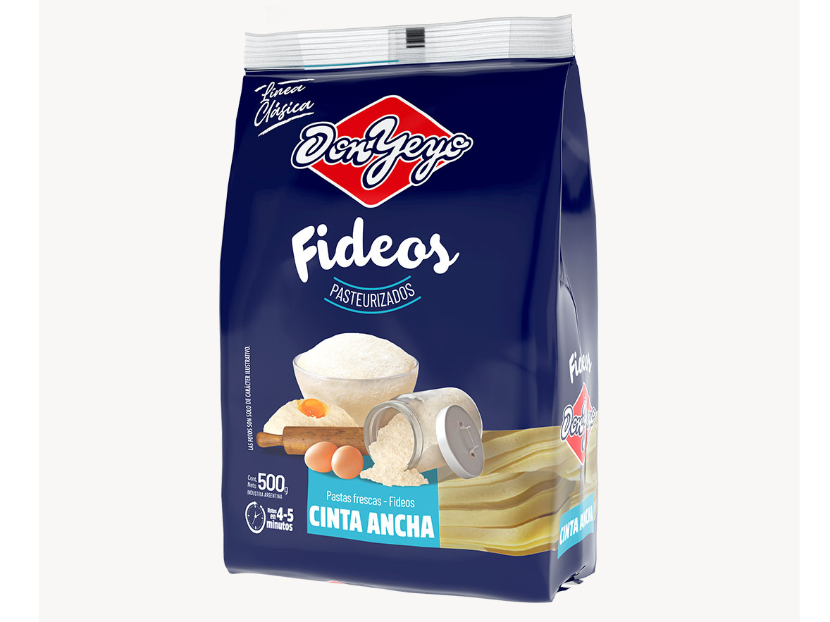 DON YEYO FIDEOS FRESCOS CINTA ANCHA x500g