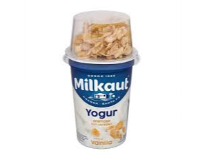 MILKAUT YOGUR DE VAINILLA CON CEREALES x155g